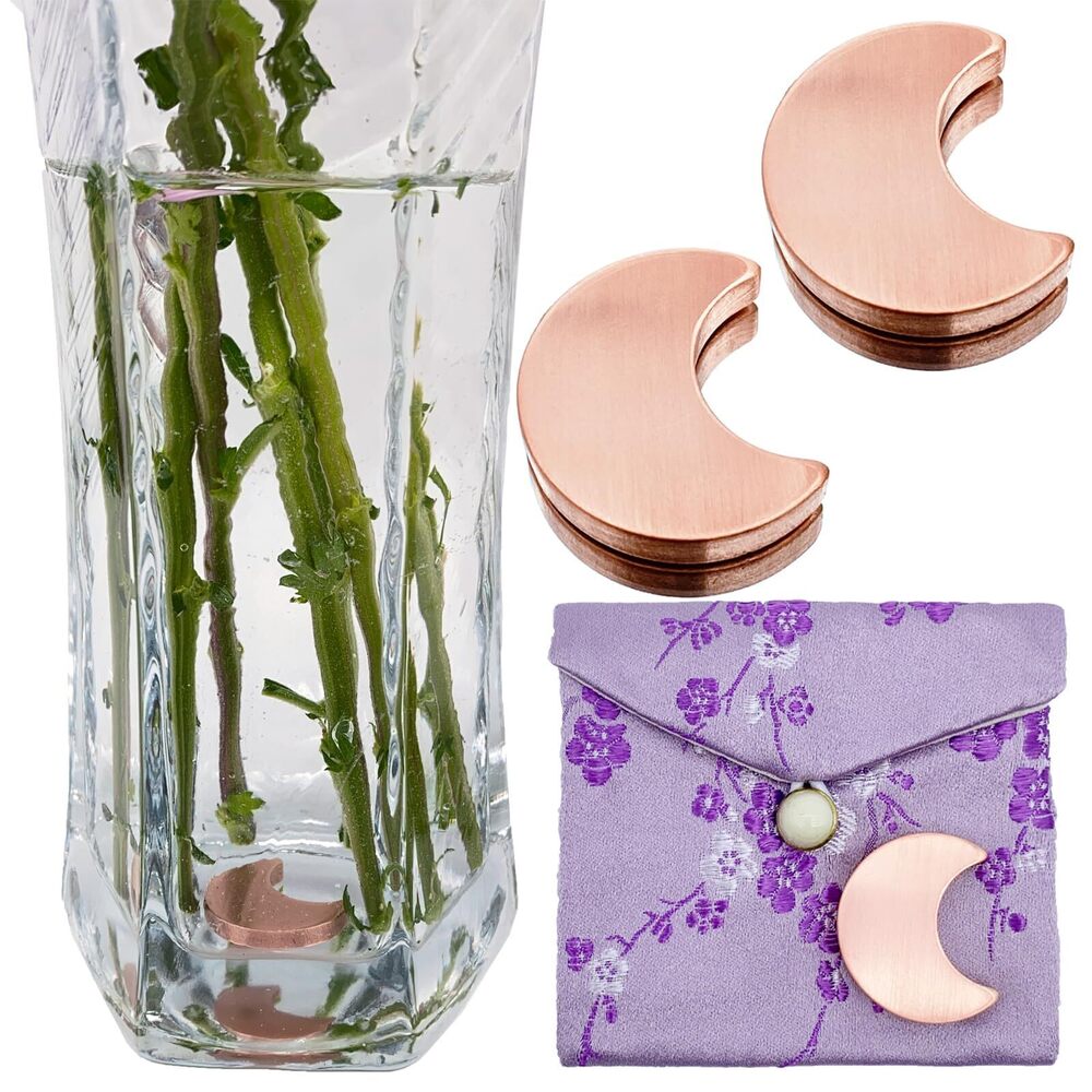 8888 Alternative Flower Food for Fresh Cut Flowers, Copper Charm Keeps Vase